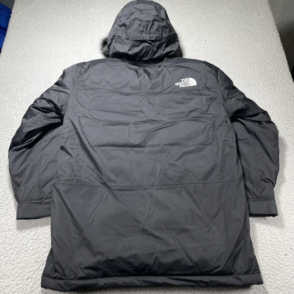 The North Face Coat Mens‎ Large Black Bedford Down Parka DryVent Faux Fur Hood